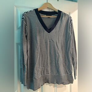 Tommy Hilfiger Navy and White Striped Blouse